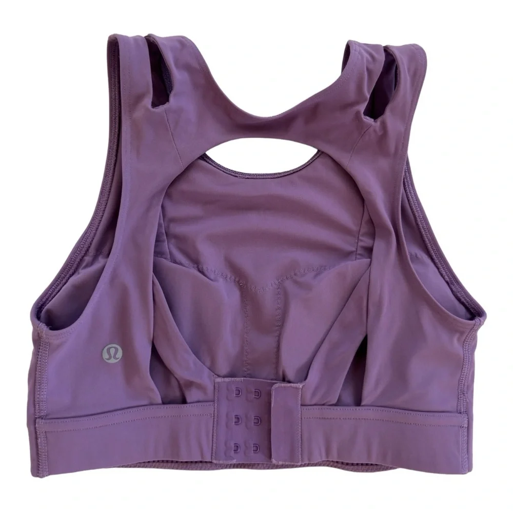 Lululemon Strong Front Sports Bra Medium Support Size 4 B/C Purple - Picture 4 of 7
